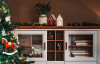 Vianočné dekorácie LED drevený domček, biely