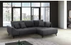 Rohová sedacia súprava Allegra, antracitová látka, pravý roh