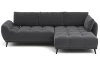 Rohová sedacia súprava Allegra, antracitová látka, pravý roh