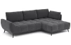 Rohová sedacia súprava Allegra, antracitová látka, pravý roh