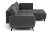 Rohová sedacia súprava Allegra, antracitová látka, pravý roh