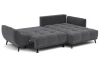 Rohová sedacia súprava Allegra, antracitová látka, pravý roh