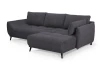 Rohová sedacia súprava Allegra, antracitová látka, pravý roh