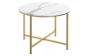 Okrúhly konferenčný stolík Albufeira 60 cm, zlatý/mramorový