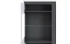 Vitrínová skrinka Campania 104 cm, biela/antracit