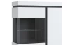 Vitrínová skrinka Campania 104 cm, biela/antracit