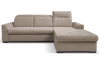 Rohová sedačka Arya, béžová cappuccino šrukturovaná tkanina, pravý roh