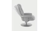 Relaxačné kreslo s podnožkou Sudbury, svetlo šedá tkanina