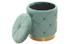 Taburet Glamorous, zeleno-modrý aqua/zlatý