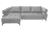 Rohová sedacia súprava Paris, svetlo šedá látka, ľavý roh