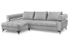 Rohová sedacia súprava Paris, svetlo šedá látka, ľavý roh