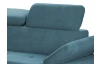 Rohová sedacia súprava Gisele, modrá látka, ľavý roh