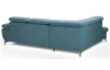Rohová sedacia súprava Gisele, modrá látka, ľavý roh