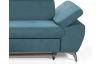 Rohová sedacia súprava Gisele, modrá látka, ľavý roh