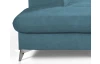 Rohová sedacia súprava Gisele, modrá látka, ľavý roh