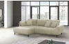 Rohová sedacia súprava Allegra, béžová látka, ľavý roh