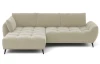 Rohová sedacia súprava Allegra, béžová látka, ľavý roh