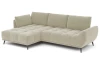 Rohová sedacia súprava Allegra, béžová látka, ľavý roh