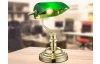 Stolová lampa Antique, mosadz/zelená
