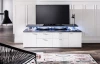 Široká TV skrinka Mood, biela/sivý kameň