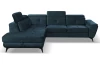 Rohová sedacia súprava Sergio, námornícka modrá látka, ľavý roh