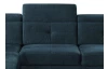 Rohová sedacia súprava Sergio, námornícka modrá látka, ľavý roh