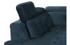 Rohová sedacia súprava Sergio, námornícka modrá látka, ľavý roh