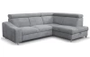 Rohová sedacia súprava Brico, svetlo šedá látka, pravý roh
