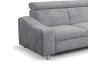 Rohová sedacia súprava Brico, svetlo šedá látka, pravý roh