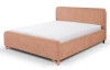 Posteľ Flamingo 180x200 cm, marhuľová štruktúrovaná tkanina