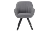 Jedálenská stolička Chrissy, stredne šedá tkanina