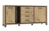 Široká komoda Trondheim 177 cm, dub artisan/dub čierny