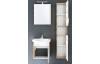 Kúpeľňová vysoká skrinka Jersey 101-41, dub sonoma / biela