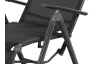 Polohovateľné zahradné kreslo Montevideo, čierne