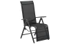 Polohovateľné zahradné kreslo Montevideo, čierne