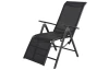 Polohovateľné zahradné kreslo Montevideo, čierne