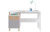 Písací stôl Faro, dub/biely/šedý
