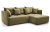 Rohová sedacia súprava Magic, machovo zelená látka