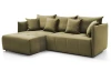 Rohová sedacia súprava Magic, machovo zelená látka