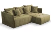 Rohová sedacia súprava Magic, machovo zelená látka