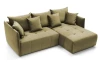 Rohová sedacia súprava Magic, machovo zelená látka