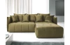 Rohová sedacia súprava Magic, machovo zelená látka
