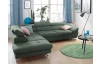 Rohová sedacia súprava Fabio, šedo-zelená látka, ľavý roh