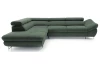 Rohová sedacia súprava Fabio, šedo-zelená látka, ľavý roh