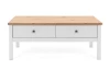 Konferenčný stolík so zásuvkami Bergen, biela/dub artisan