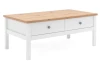 Konferenčný stolík so zásuvkami Bergen, biela/dub artisan
