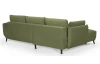 Rohová sedacia súprava Allegra, trávovo zelená látka, ľavý roh