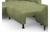Rohová sedacia súprava Allegra, trávovo zelená látka, ľavý roh