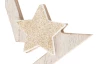 Vianočné dekorácie Drevená hviezda, 19 cm
