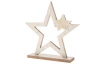 Vianočné dekorácie Drevená hviezda, 19 cm